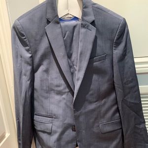 Express Blue Photographer Fitted Suit